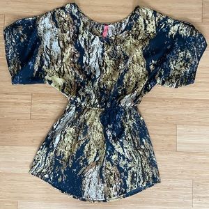 Eight Sixty Navy and Gold Coverup